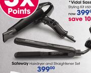 Safeway Hairdryer And Straightener Set