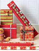 Red Contemporary Gift Wrap-1mx70cm Each