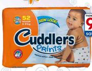 Cuddlers Value Pack 52 Medium Disposable Nappies- 5.9kg Per Pack