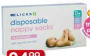 Clicks  150 Disposable Nappy Socks