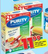 Purity Baby Cereal Just Add Milk Assorted-200g Each