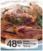 Sadia Small/Large Turkey-Per Kg