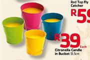 Citronella Candle In Bucket-13.5cm Each