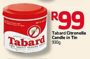 Tabard Citronella Candle In Tin-930g