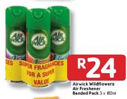 Airwick Wildflowers Air Freshener Banded Pack-3x180ml
