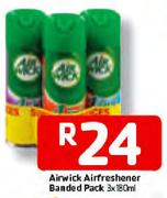 Airwick Airfreshner Banded Pack-3x180ml