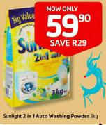 Sunlight 2 In 1 Auto Wasing Powder-3Kg