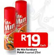 Mr Min Furniture Polish Assorted-275ml Each