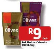 Pnp Black Or Calamate Olives-200g Each