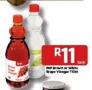 Pnp Brown Or White Grape Vinegar-750ml Each