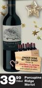 Porcupine Ridge Merlot-750ml