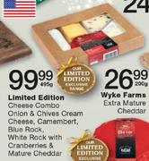 Limited Edition Cheese Combo Onion & Chives Cream Cheese,Camembert,Blue Rock, White Rock-495gm
