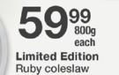 Limited Edition Ruby Coleslaw-800g