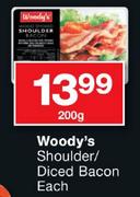 Woody's Shoulder/Diced Bacon-200g