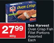 Sea Harvest Oven Crisp Fish Fillet Portions Assorted-400g