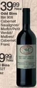 Odd Bins Bib 908 Cabernet Sauvignon/Merlot/Petit Verdot/Malbec/Cabernet Franc-750ML