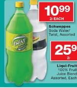 Schweppes Soda Water/Twist-2Ltr