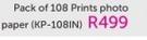 Pack Of 108 Prints Photo Paper KP-108IN