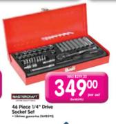 Mastercraft 1/4" Drive Socket set-46 Piece