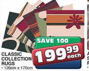 Classic Collection Rugs-120cmX170cm Each
