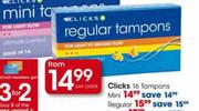 Clicks 16 Tampons Regular-3's