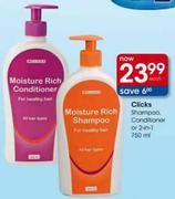 Clicks Shampoo, Conditioner or 2-in-1 -750ml