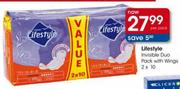 Lifestyle Invisible Duo Pack With Wings-2 x 10
