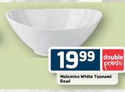 Melamine White Tsunami Bowl