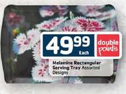 Melamine Rectangular Serving Tray Assorted Designs-each