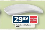 Melamine White Fancy Bowl