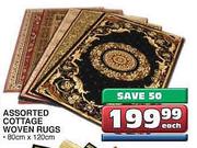 Assorted Cottage Woven Rugs-80cm x 120cm each