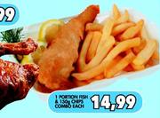 1 Portion Fish & 150gm Chips Combo