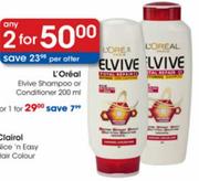 L'Oreal Elvive Shampoo Or Conditioner-200ml