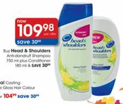 Head & Shoulders Anti-Dandruff Shampoo-750ml Plus Conditioner-180ml