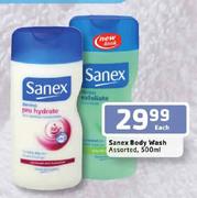 Sanex Body Wash Assorted-500Ml