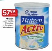 Nutren Activ Vanilla, Chocolate or Strawberry-per pack
