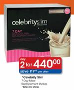 Celebrity Slim 7-Day Meal Replacement Shakes-2's