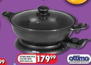 Ottimo Non-Stick Electric Wok with Glass Lid