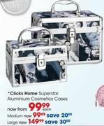 Clicks Home Superstar Aluminium Cosmetic Cases Medium-Each