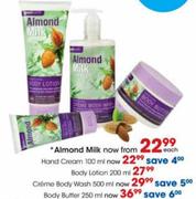 Almond Milk Creme Body Wash-500ml Each