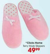 Clicks Home Terry Mule Slippers