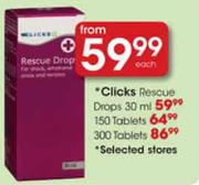 Clicks Rescue Tablets-150's 