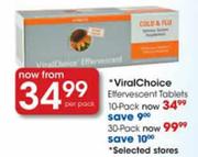 Viralchoice Effervescent Tablets-30 Pack