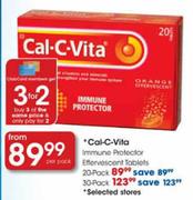 Cal-C-Vita Immune Protector Effervescent Tablets-30 Pack 