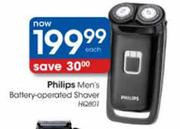 Philips Men's Battery-Operated Shaver-Each