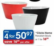 Clicks Home Porcelain Bowls-Per Offer