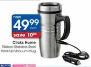 Clicks Home Ribbed Stainless Steel Heat-Up Vacuum Mug-Each