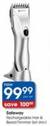 Safeway Rechargeable Hair & Beard Trimmer Set-Per Set
