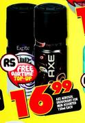 Axe Aerosol Deodorant For Men Assorted-150ml Each