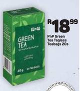 PnP Green Tea Tagless Teabags-20s